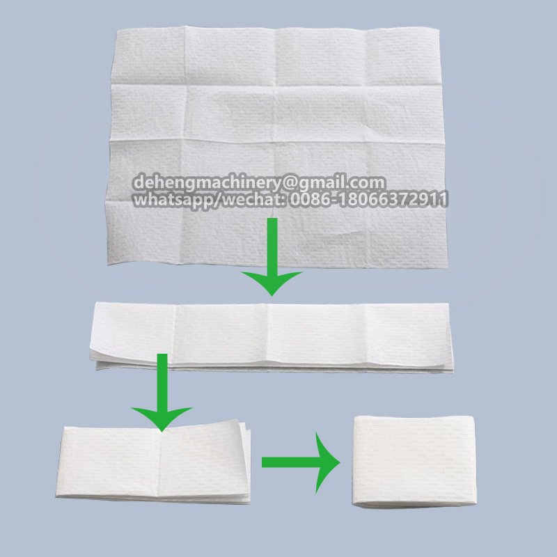 scrim reinforce paper hand towel cutting and folding machine